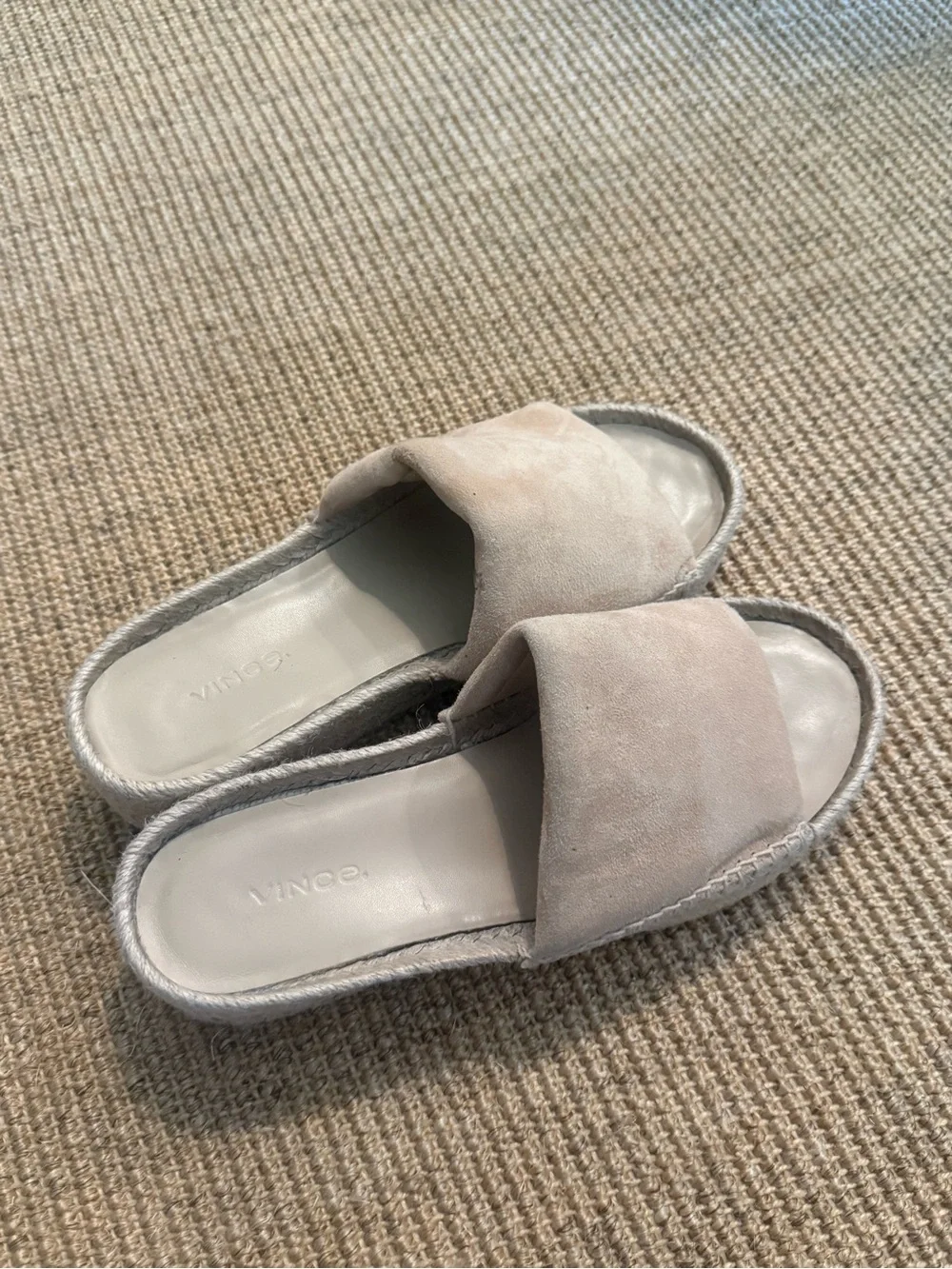 Vince Solana Espadrille Platform, Size 7.5 Sand